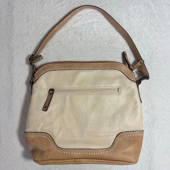 B.O.C. 90s Y2K Boho Faux Leather Shoulder Bag Purse with Wood Embellishment - Picture 6 of 8